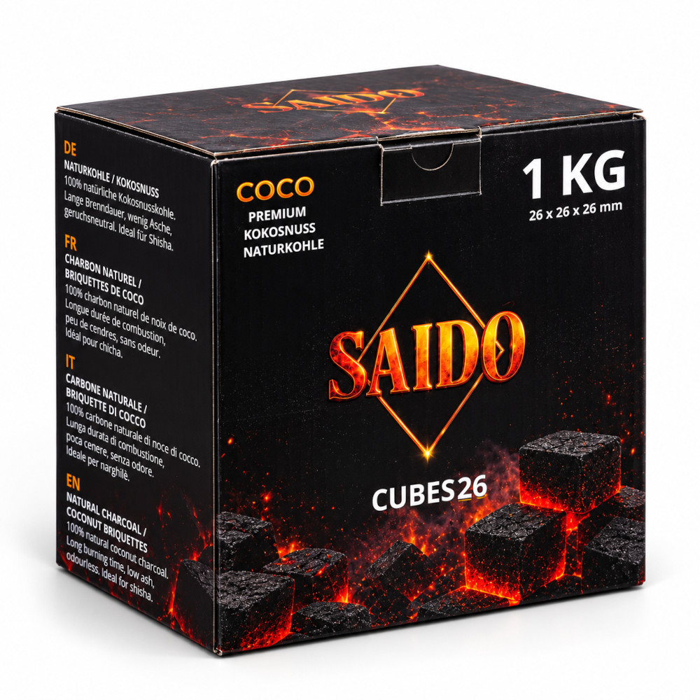 SAIDO 1Kg Naturkohle 26mm