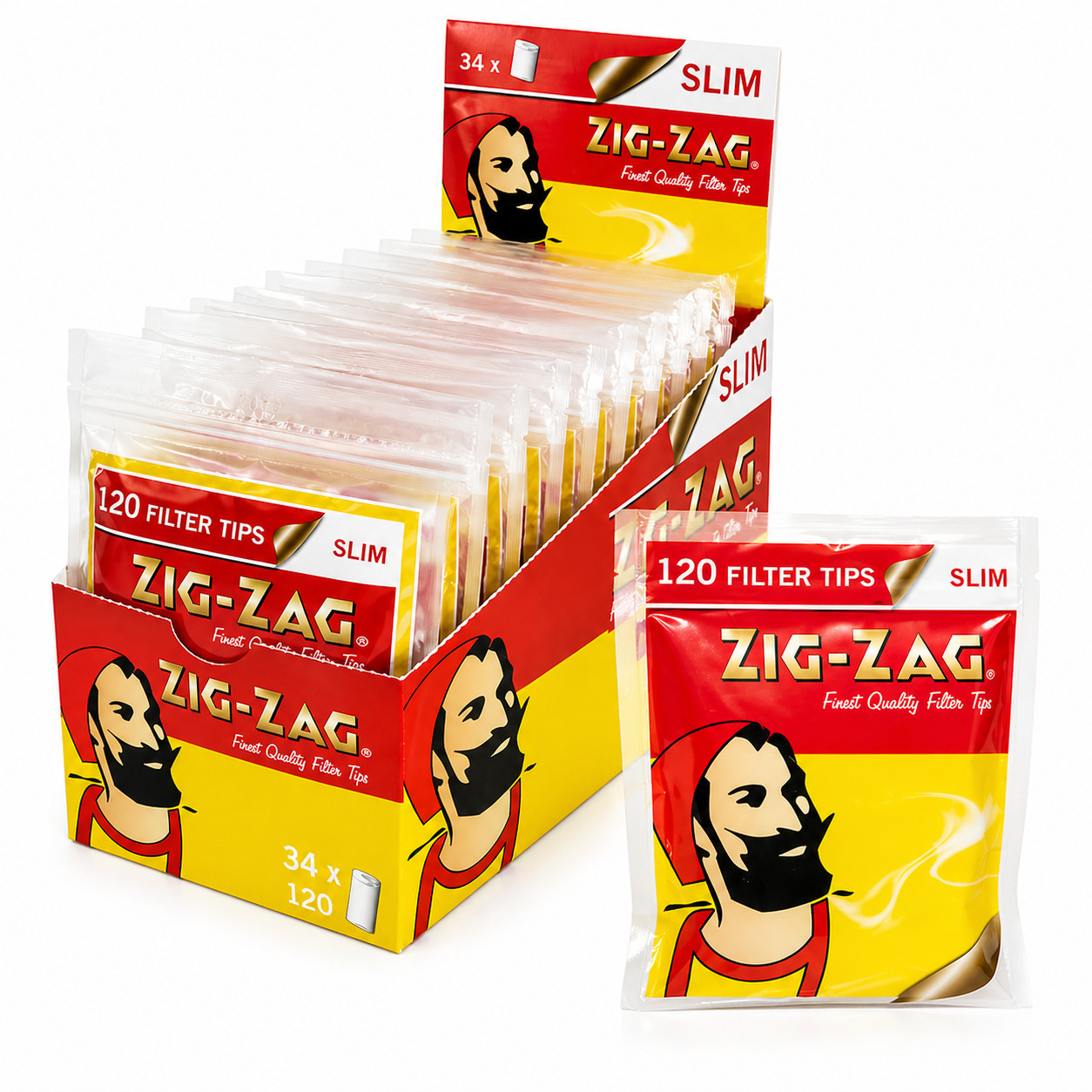 34x Zig-Zag Slim Filter 120 Stück