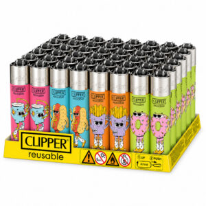 48x Clipper Food For Tought Feuerzeug