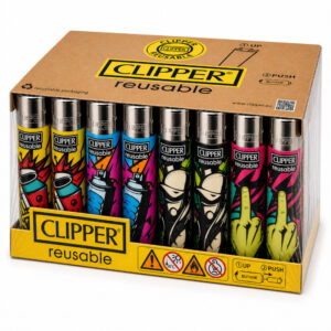 48x Clipper Graffiti Feuerzeug