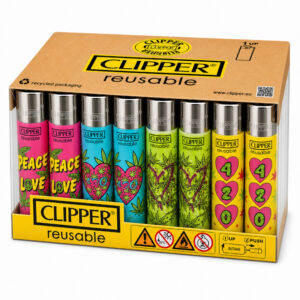 48x Clipper Weed Love Feuerzeug