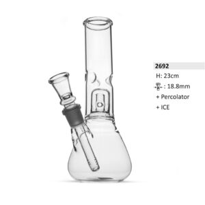 Glasbong mit Perkolator und Ice