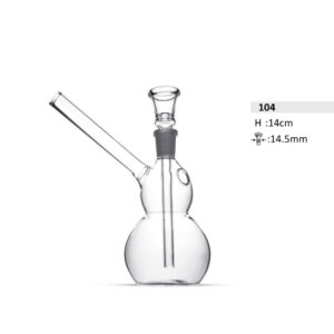 Glasbong mit seitlicher Doppelkugelmündung