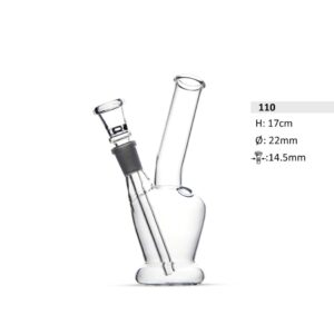 Glasbong mit geschwungenem Design