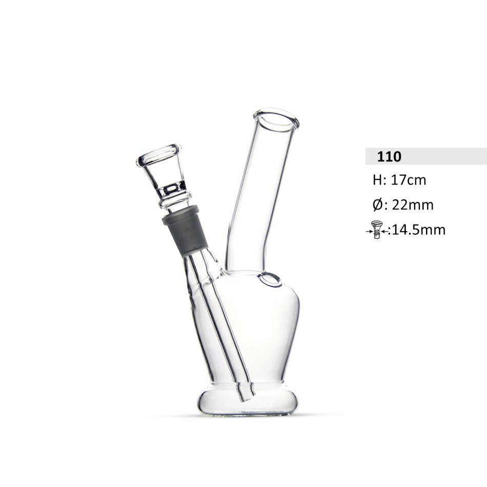 Glasbong mit geschwungenem Design