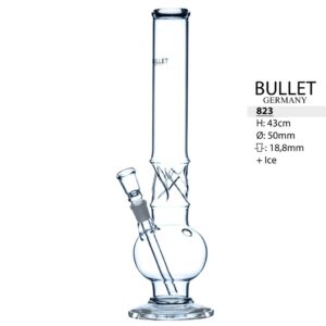 Bullet Glasbong Zylindrisch mit Ice