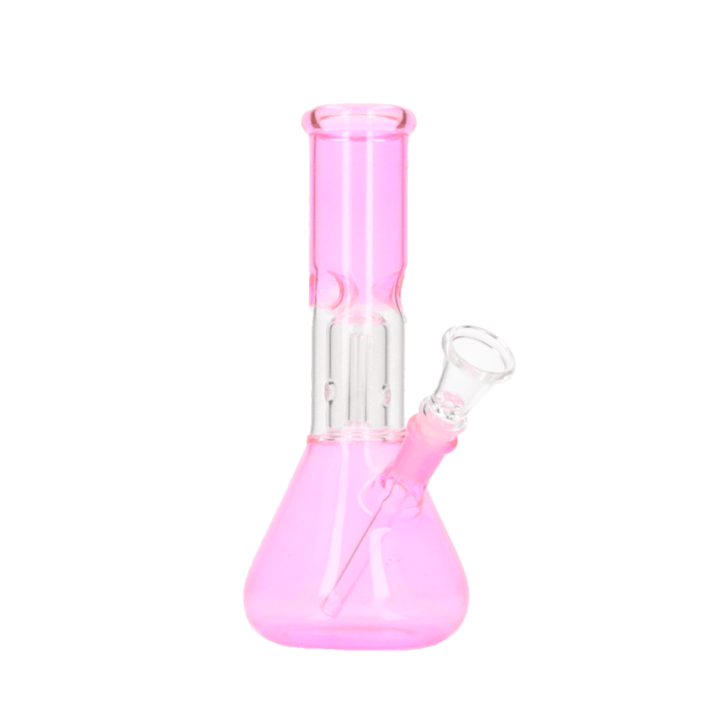 Glasbong Ice mit Percolator Transparent Pink