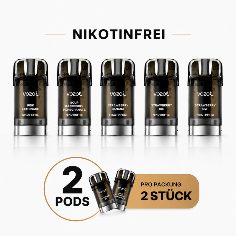 VOZOL Sleek | 2× 2 ml Pods ohne Nikotin