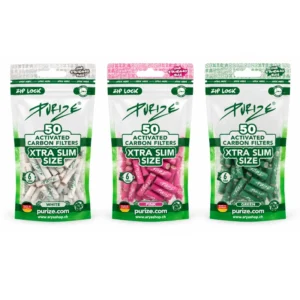 50x PURIZE XTRA Slim Size Aktivkohlefilter